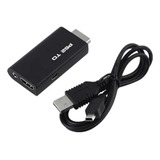 Adaptador Conversor Ps2 Ps3 Áudio Vídeo Av Para Cabo Hdmi