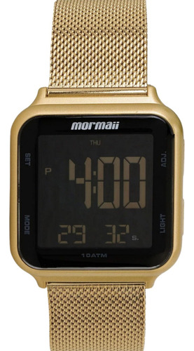 Relógio Mormaii Feminino Digital Dourado Mo6600ah/8d