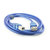 Cable Usb 2.0 Para Impresora 1.5 Mts Blindado Azul