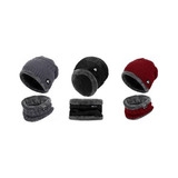 3 Gorros Bufanda Conjunto Para Frio Unisex Tejido