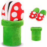 Pantufla Planta Carnivora Mario Bros Juvenil Adulto Con Bote