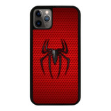 Funda Uso Rudo Tpu Para iPhone Spiderman Araña Negra Puntos