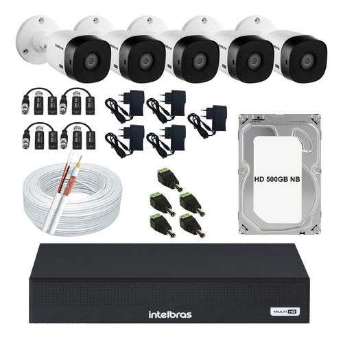 Kit Dvr Mhdx 1008c Hd 500gb Nb 05 Câm. Vhc 1120b +acessórios