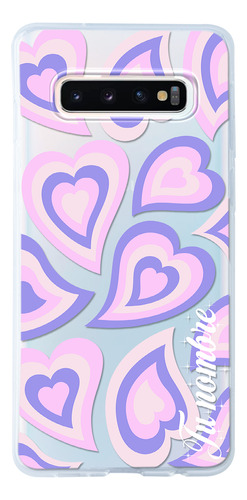 Funda Para Galaxy Para Mujer Corazones Morados Con Nombre