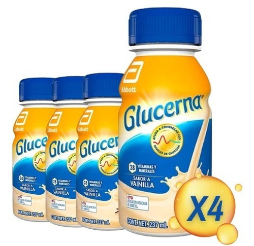 Glucerna Abbott Sabor A Vainilla 237ml - Pack X4