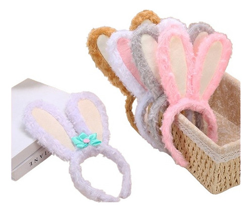 Diadema De Peluche Orejas De Conejo Regalo De Pascua 7pcs