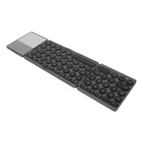 Teclado Plegable Bluetooth De Tecla Redonda Con Panel Táctil