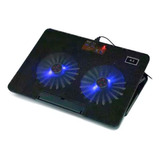 Base Cooler 2 Ventiladores Para Notebook De 9 A 17 Pad A2