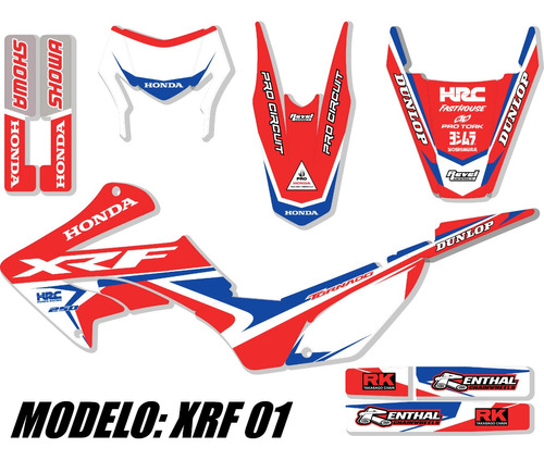Kit De Calcos P/ Honda Tornado 2023 -xrf 01- Laminado Grueso