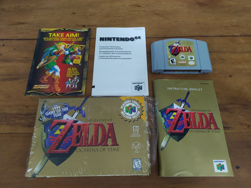 The Legend Of Zelda Ocarina Of Time N64 C/ Caixa E Manual 