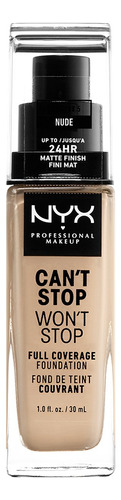 Base De Maquillaje Nyx Cosmetics Can´t Stop Won´t Stop Tono Nude