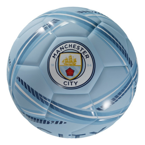 Pelota De Fútbol Oficial Manchester City + Bombín + Aguja