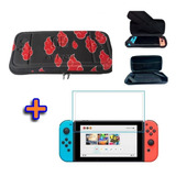 Kit Case Estojo Nintendo Switch Oled Naruto + Película Vidro