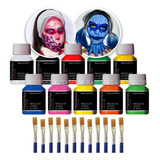 Kit Maquillaje Líquido Artístico Para Bodypaint X21 Pintafán