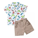 Conjunto Niño Shorts Camisa Dinosaurios Mod 8