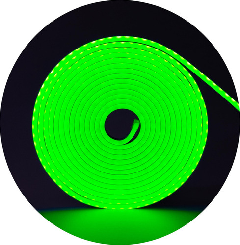 Mangueira Fita Led Neon Verde 5 Metros Alto Brilho + Fonte Tensão De Operação 12v 110v/220v