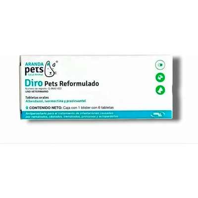 Desparasitante Diro Pets Reformulado Tabletas Perro Gato | Envío gratis