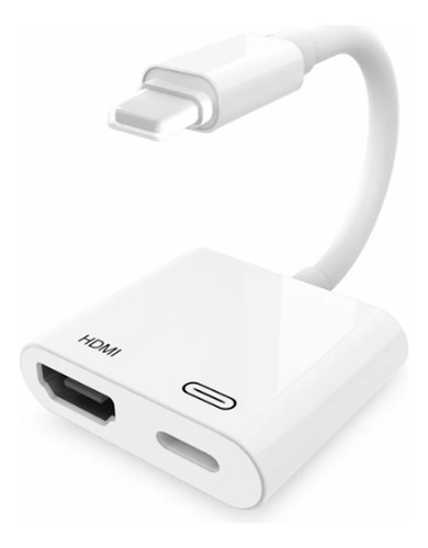 Adaptador Hdmi Otg Lightning A Av Digital Para iPhone / iPad Color Blanco