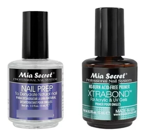 Xtrabond 15ml + Nail Prep 15ml Mia Secret Set Professional