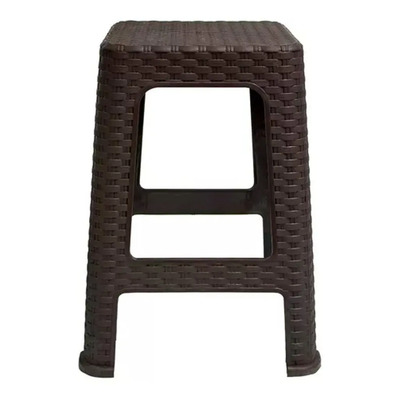 10 Bancos De Plástico Tipo Rattan Para Jardín O Casa Chocolate