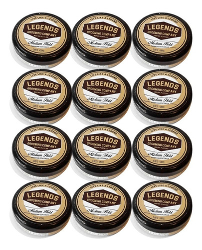 Pomada P/cabello Barberia Medium Hold 40gr Combo Legends X12