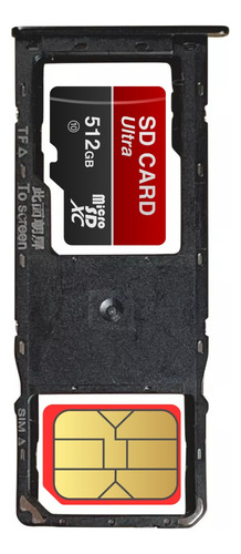 Bandeja Porta Sim Chip Card Compatible Samsung A10s A107