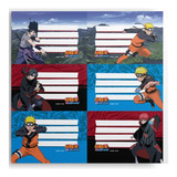 Etiqueta Escolar Mooving 12 Etiquetas Naruto Color 1