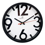 Reloj Pared Plastico Siklos Gb8082 20cm Silencioso Color De La Estructura Negro Color Del Fondo Blanco