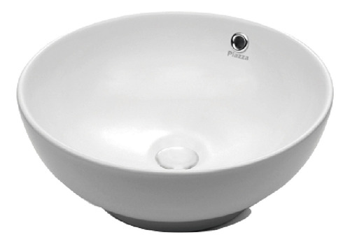 Bacha Apoyo Piazza A013 Redonda 42cm Diámetro Porcelana Acabado Esmaltado Color Blanco