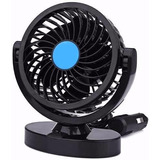 Ventilador 360º Auto Camioneta Mini 12v Con Base Giratorio