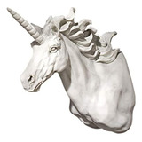 Diseño Toscano Alicorn Unicornio Trofeo Escultura De Pared P