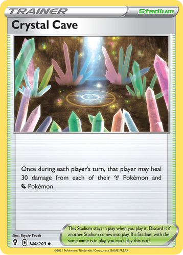 Crystal Cave 144/203 Pokemon Card Evolving Skies
