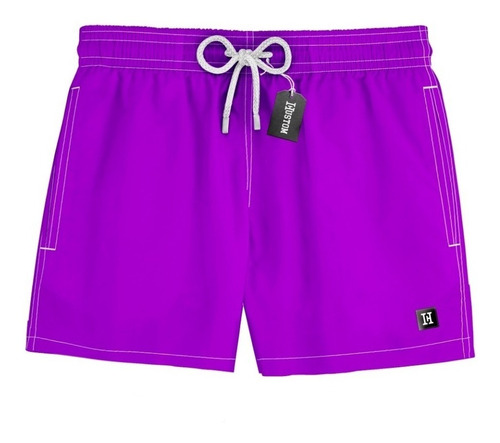 Short Praia Masculino Estampa Roxo Violeta Mauricinho 0091