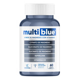 Multiblue Magnesio Con Vitaminas Fortalece Huesos 60caps Sabor Sin Sabor