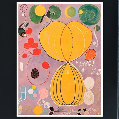 Cuadros Decorativos Hilma Af Klint Arte Abstracto Minimal Color The Ten Largest, No. 7, Adulthood Armazón Bastidor De Madera Marco De Madera
