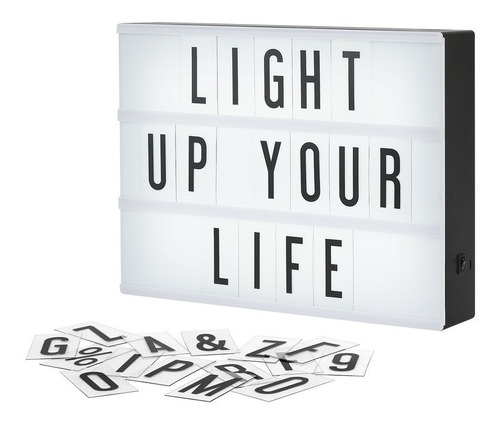 Kit 2 Lightbox Luminária Led A4 Letras + Números Promoção