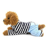 Ranphy Pequeno Perro Raya Mono Pijama Cachorro Con Pantalo