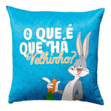 Almofada Decorativa Looney Tunes Infantil Menino E Menina Cor Azul-aço Desenho Do Tecido Pernalonga 025