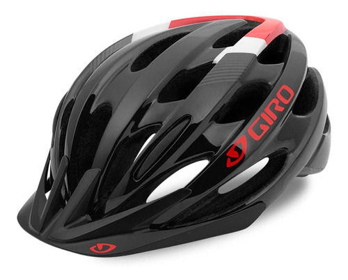 Capacete Giro Revel Bike Ciclismo Mtb Speed Várias Cores Cor Preto Com Vermelho Tamanho 54-61cm