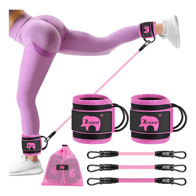 7CDXD Par Grilletes para Tobillo Gym con 16 en 1 Juego de Bandas de Resistencia，Kit de Barra de Pilates en Casa Multifuncional, para Ejercicio Ajustable,para Entrenamientos de Cuerpo Completo | MercadoLibre
