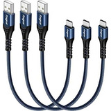 Cable Corto Usb C Paquete De 3 Fasgear De Carga Rápida