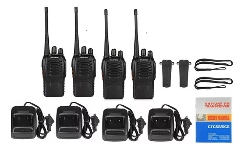 Pack X4 Radios Transmisor Walkie Talkie Bf-777s Baofeng 