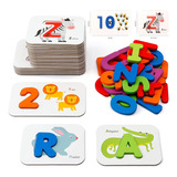 Juego De Rompecabezas Montessori Toy Con Letras De Animales