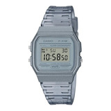 Reloj Casio Vintage Digital F-91ws-8 Unisex Color Del Fondo Gris Color De La Correa Gris Color Del Bisel Gris