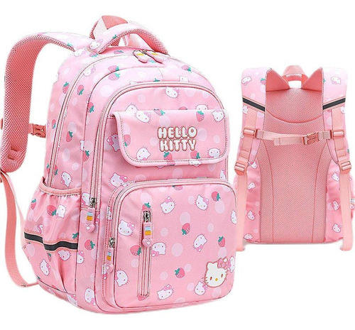 Hello Kitty Child Mochila Moda Desenho Animado Bolsa [u] Par