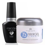 Kit Gel T3 Fibergel Pink Star Nail 28g+ 01 Fuse Passo 2 13ml