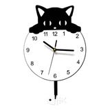 Reloj De Pared Con Forma De Gato, Reloj Decorativo Para Sala
