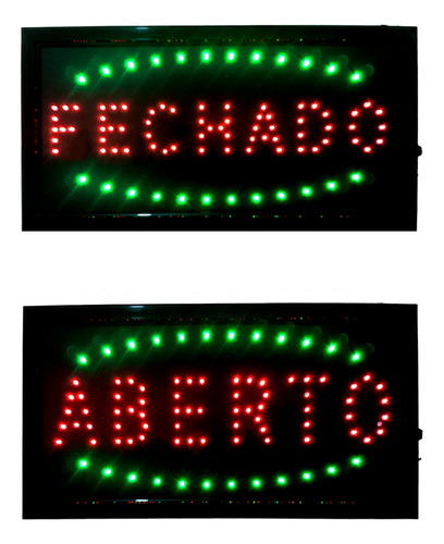 Placa Letreiro Painel Luminoso Led Aberto -fechado 220-volts