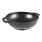 Sarte Lodge Mini Wok De Hierro Fundido 22.8cm 1,8 Litros Color Gunmetal