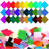 7200 Piezas De Cuadrados De Papel De Seda, 30 Colores S...